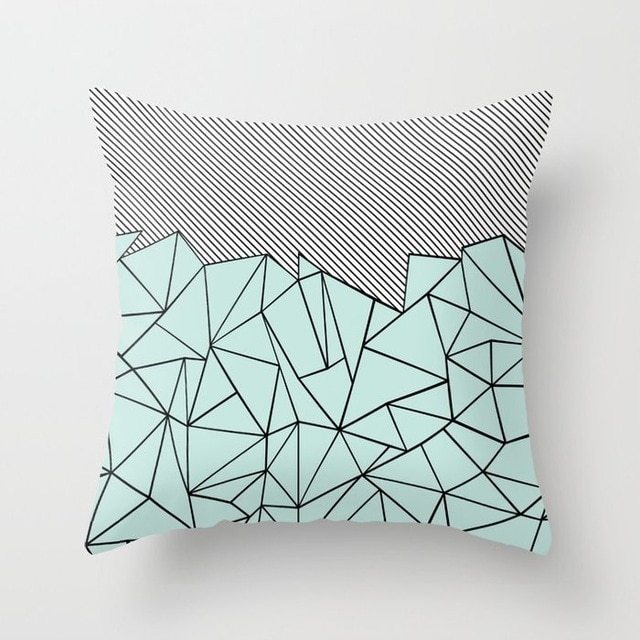 Mint Green Peach Skin Pillowcase Cushion Cushion Pillowcase