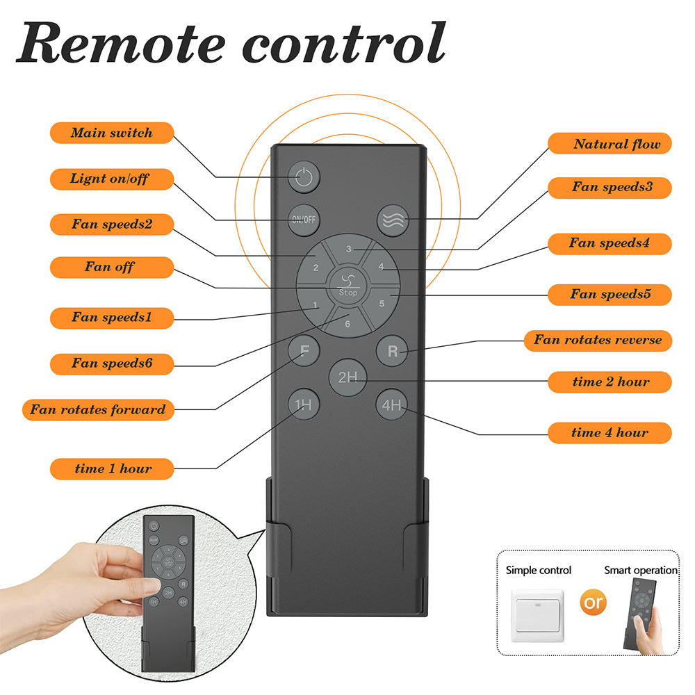 Modern Industrial Low-Profile Ceiling Fan with Lights and Remote Control