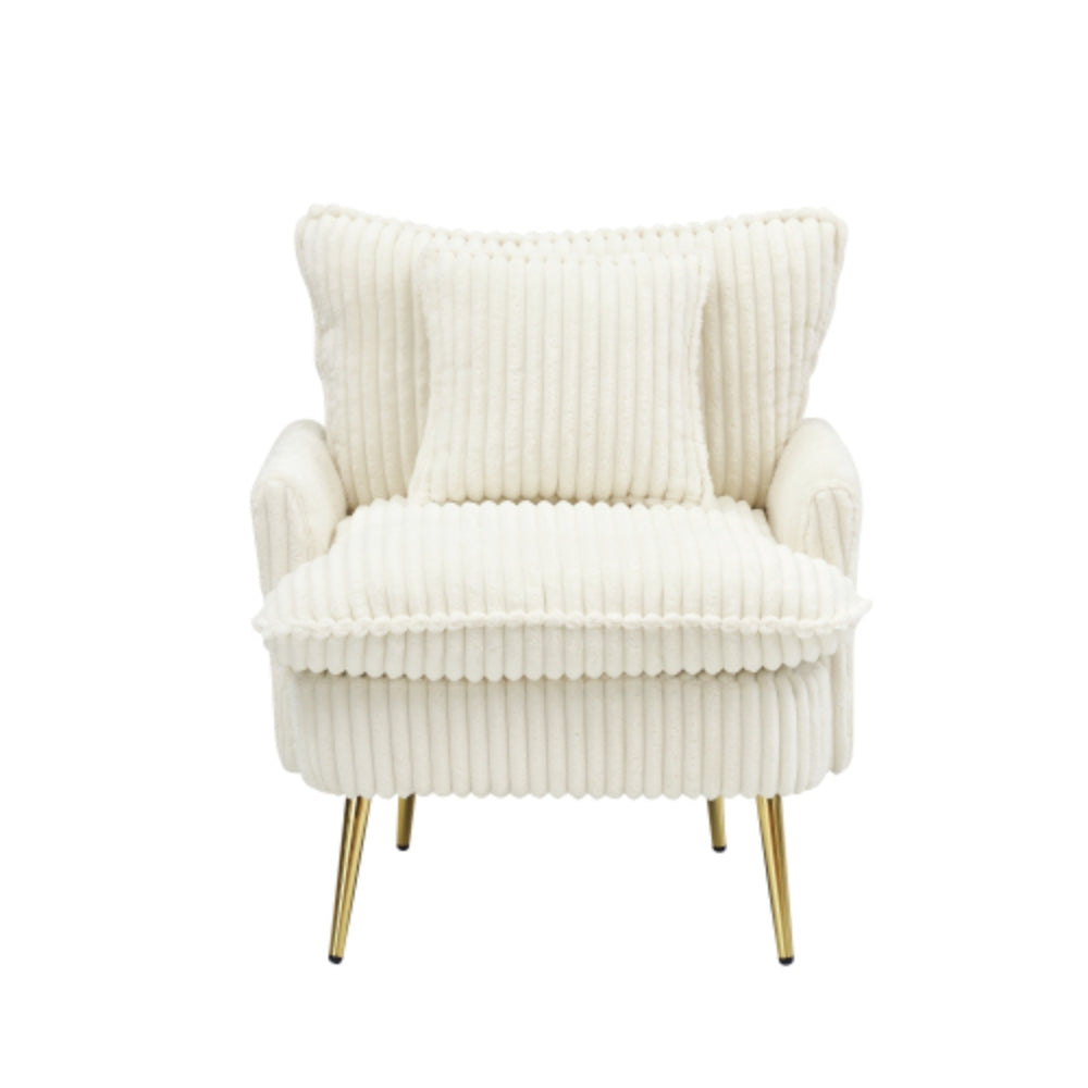 Single Chair Sofa in Coarse Corduroy Fabric Soft and Comfortable