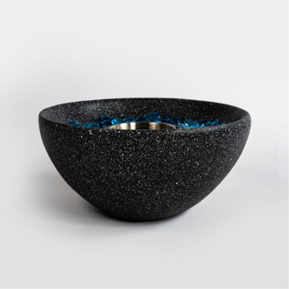 Tabletop Fire Pit Portable and Sleek Round Black Fire Bowl