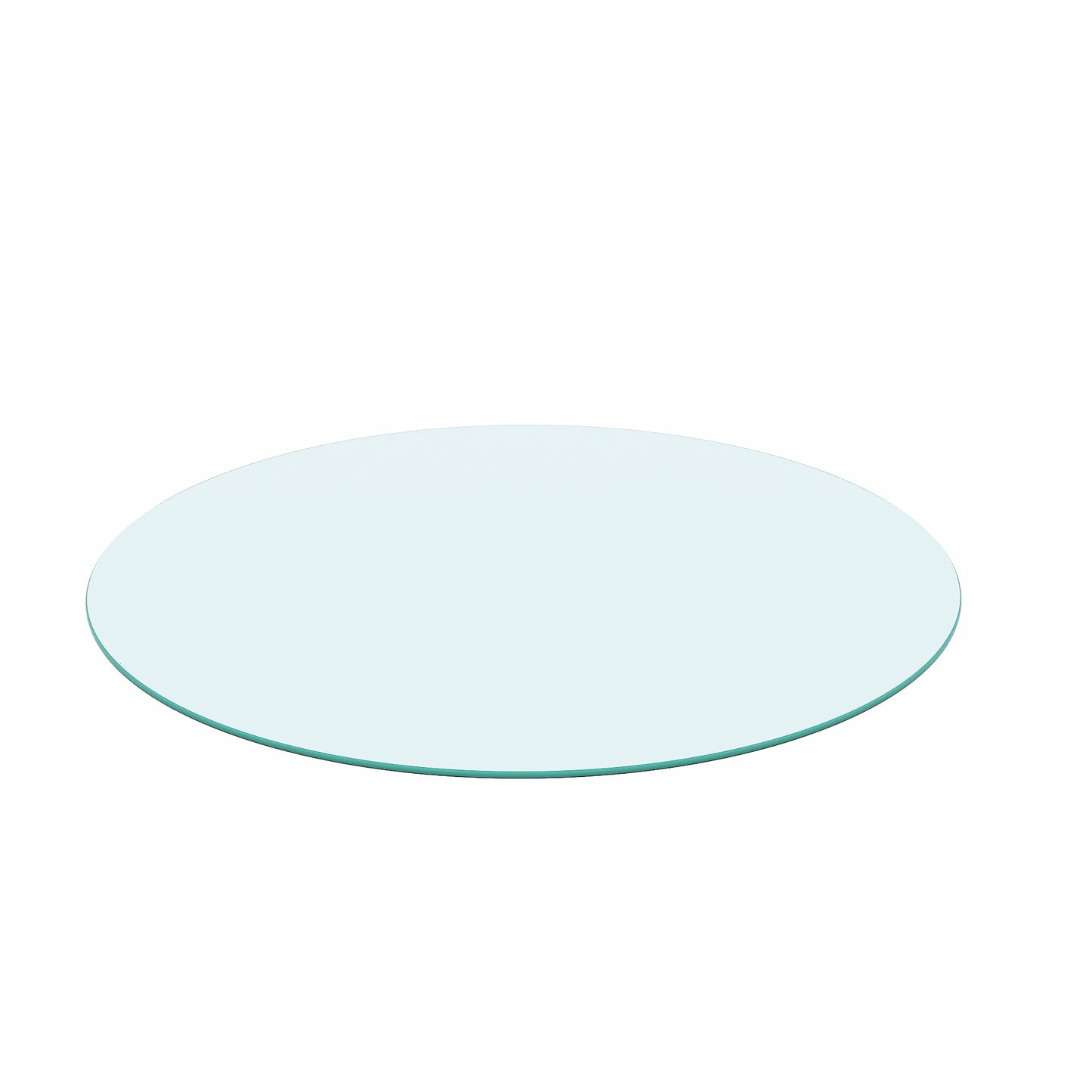 20 Inch Round Tempered Glass Table Top Thick Round Polished Edge