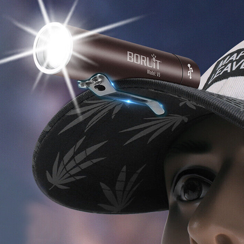 Mini Pocket LED Flashlight Magnetic Work Light- USB Rechargeable