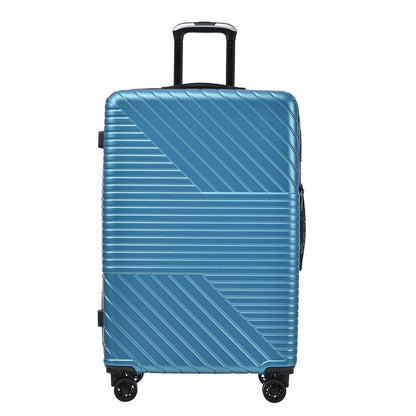 3-Piece Lightweight Hard-shell Luggage Set with Double Spinner Wheels and TSA Lock - Blue