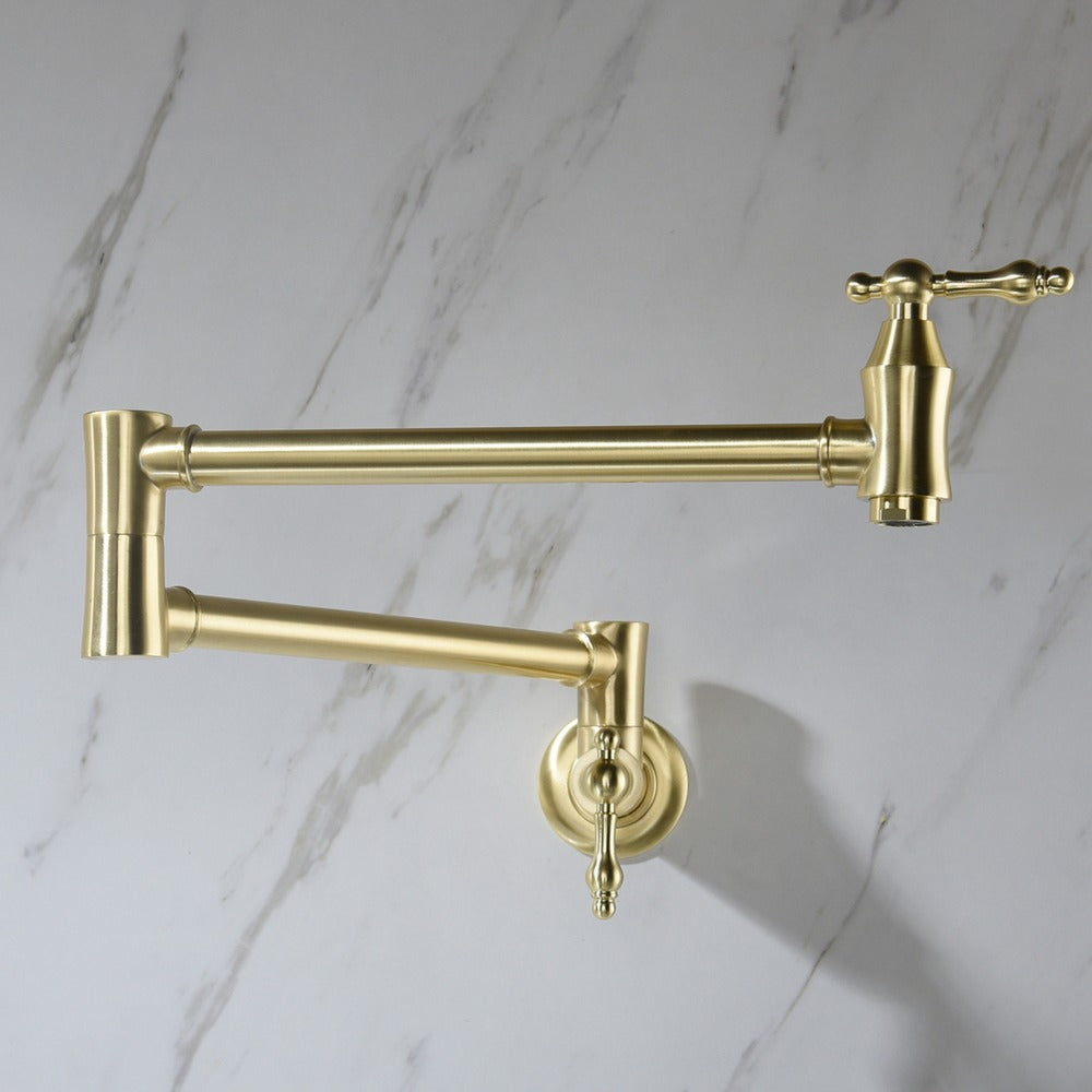 Wall Mount Pot Filler Faucet - Gold