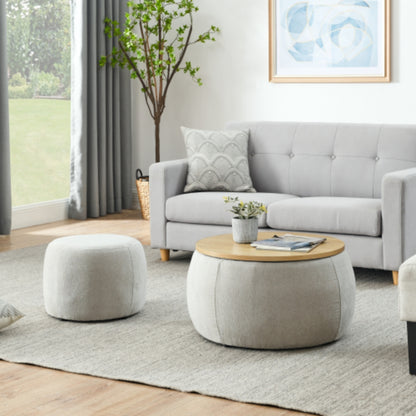 Multi Functional Round Storage Ottoman
