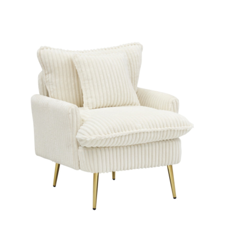 Single Chair Sofa in Coarse Corduroy Fabric Soft and Comfortable