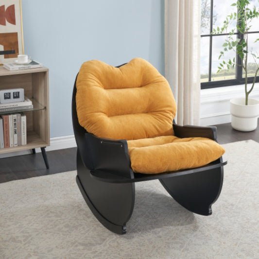 Comfortable Yellow Balcony Rocking Chair