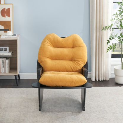 Comfortable Yellow Balcony Rocking Chair