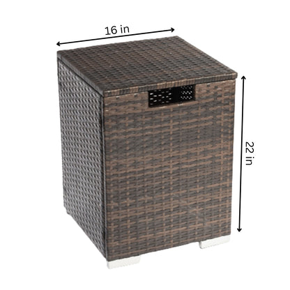 Outdoor Rattan Propane Tank Cover for Wicker Gas Cylinder