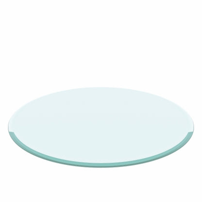 32 Inch Round Tempered Glass Table Top Flat Polished Edge