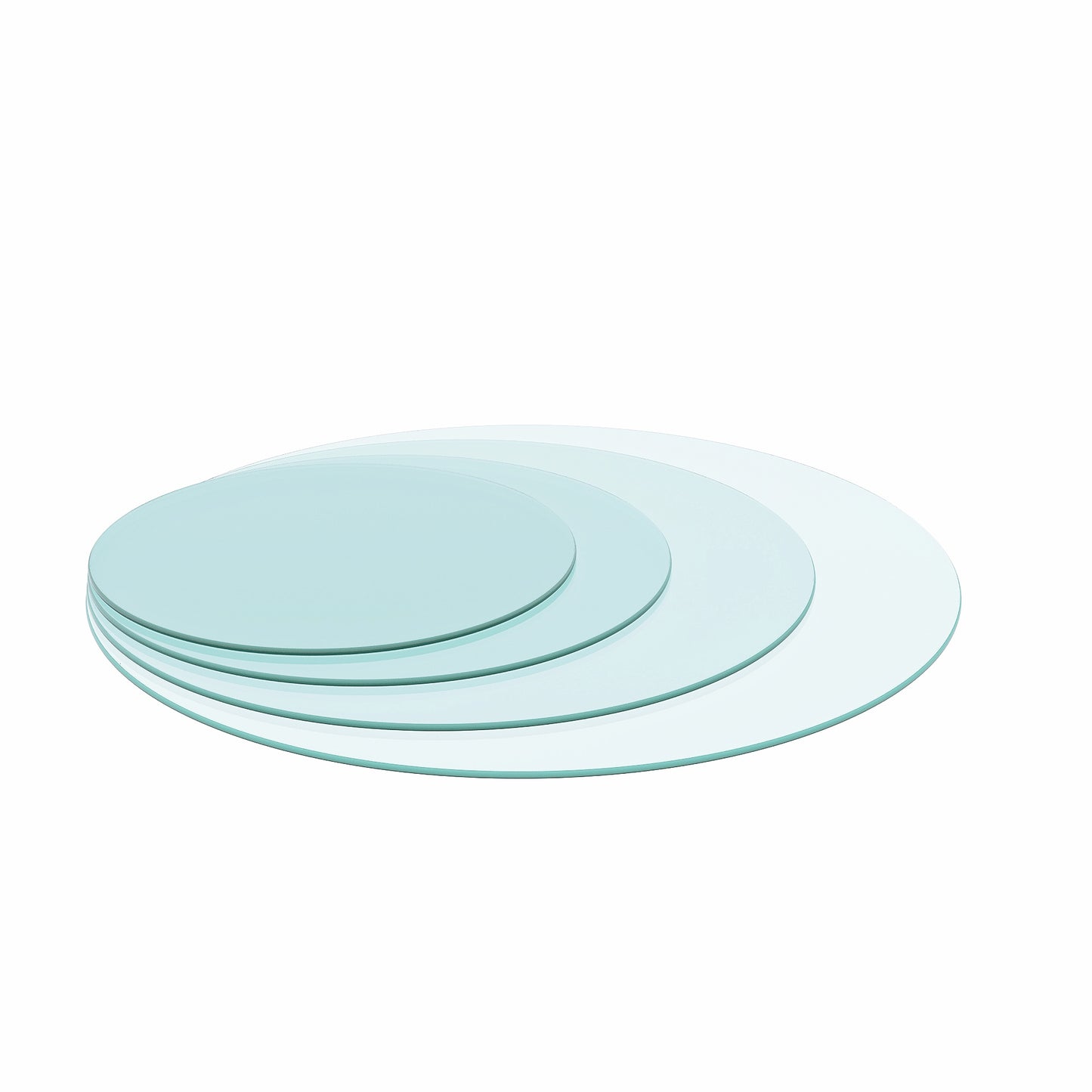 20 Inch Round Tempered Glass Table Top Thick Round Polished Edge