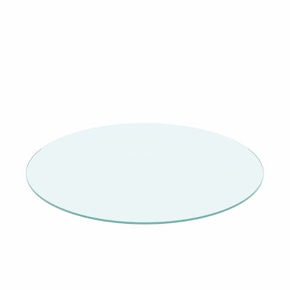 36 Inch Round Tempered Glass Table Top Flat Polished Edge