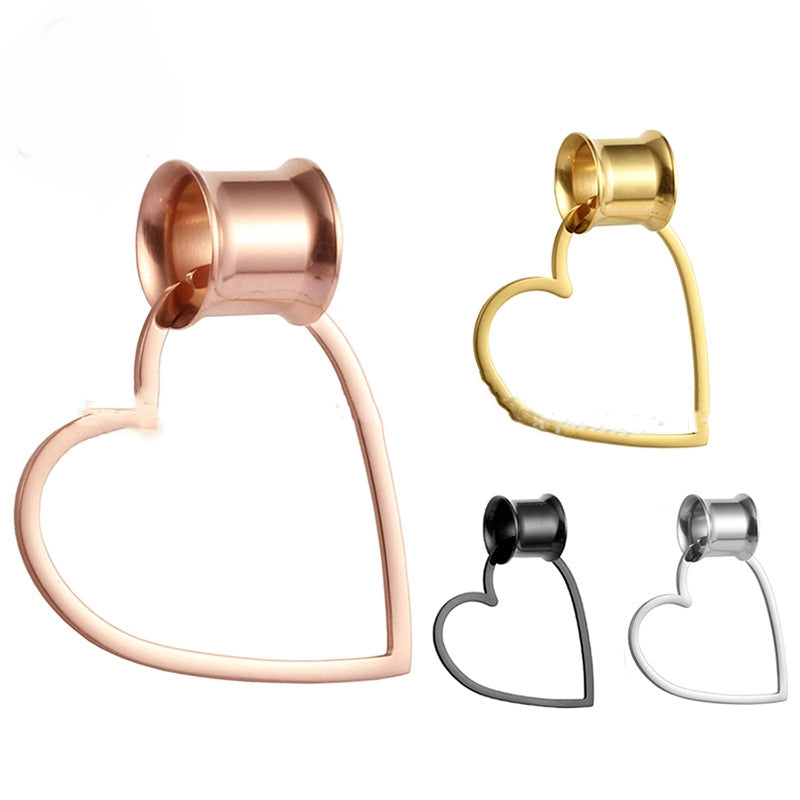 316L Stainless Steel Auricle Ornaments With Love PVD Electroplating