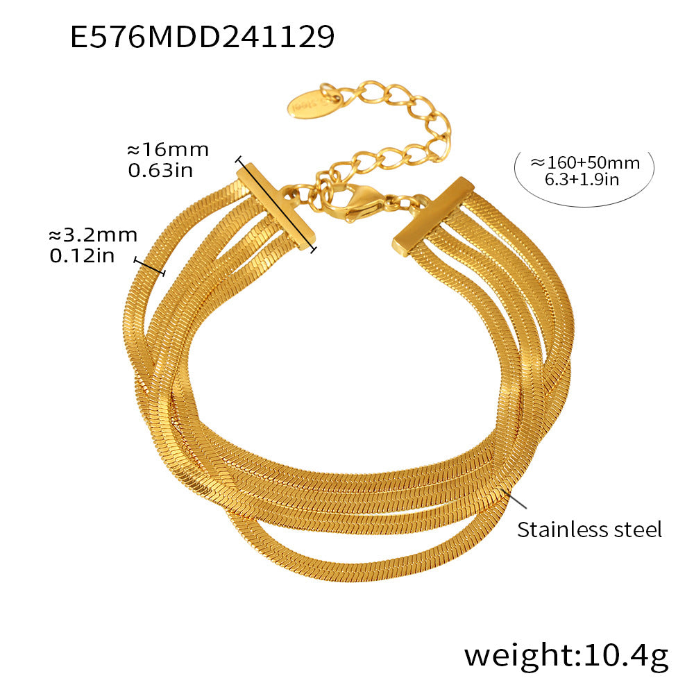 Titanium Steel PVD Vacuum Gold-plated Non-fading Women's Jewelry