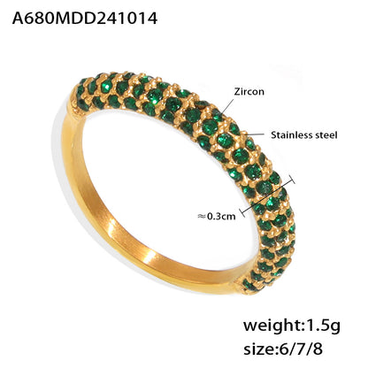 PVD Electroplated 18K Gold Inlaid  Pearl Ring Female